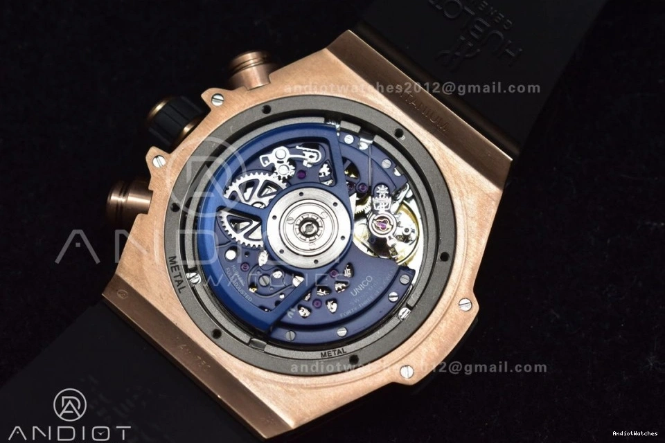 894 Big Skeleton Best Edition on 1:1 RG Hublot Strap Rubber Blue A Unico Dial ZF Blue Bang NewStyle 0509